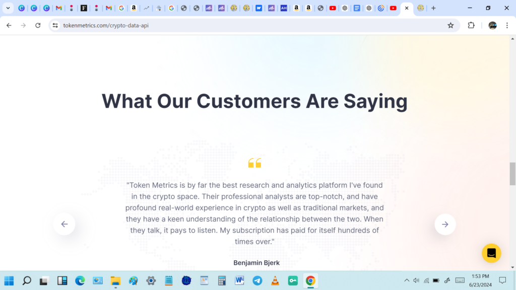 Customer Reviews and Feedback token metrics