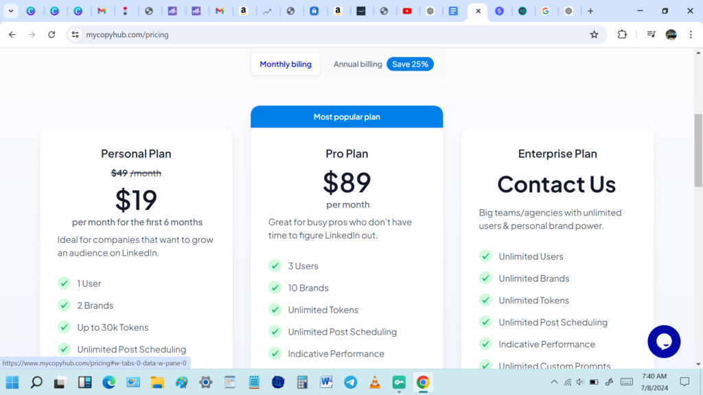 MyCopyHub pricing