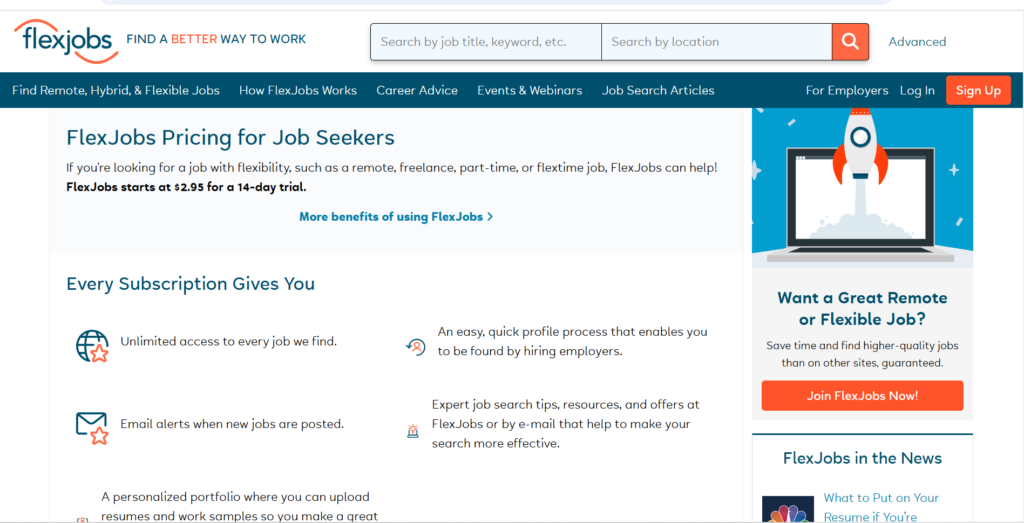 FlexJobs Pricing